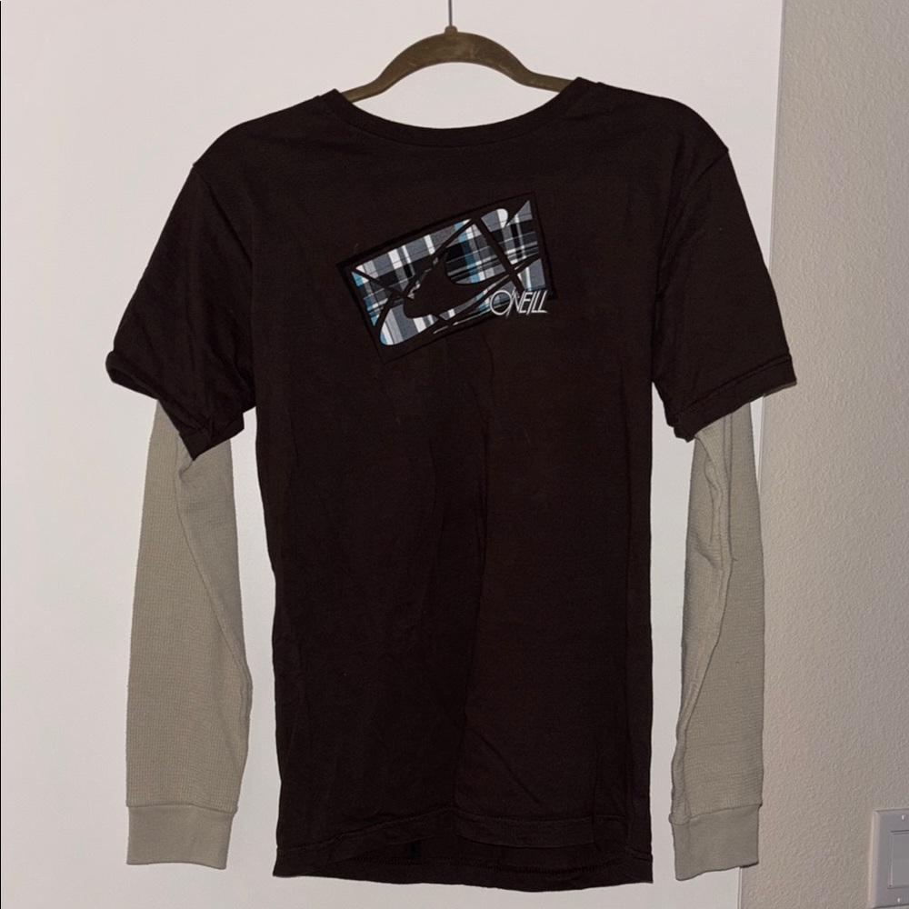 O'Neill Brown Tee with Tan Sleeves